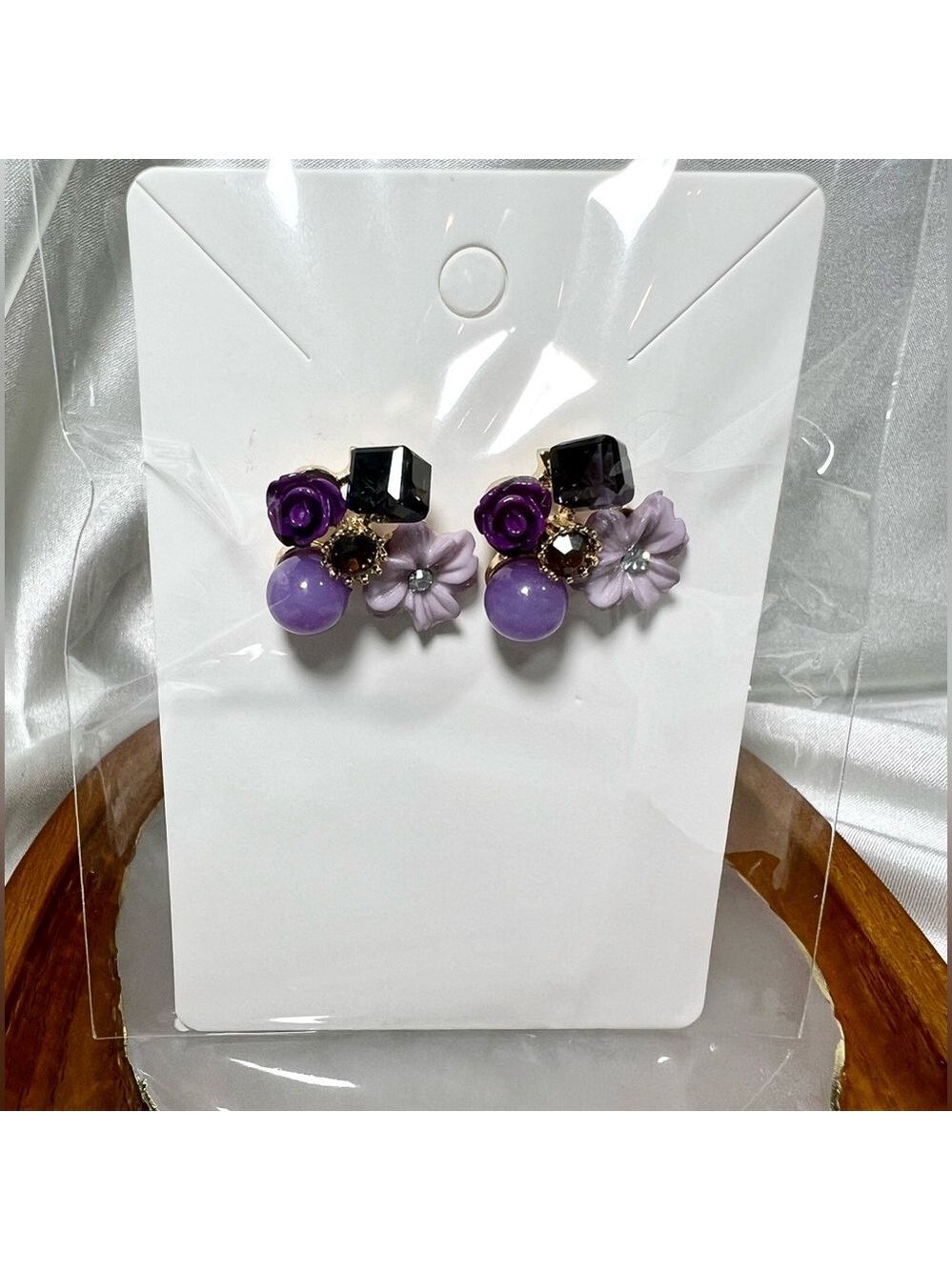 Shades of Purple Earrings - Picture 2 of 4
